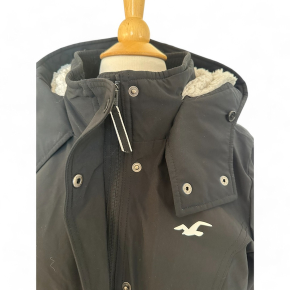 Women's Hollister Black Jacket Size M - Picture 3 of 9